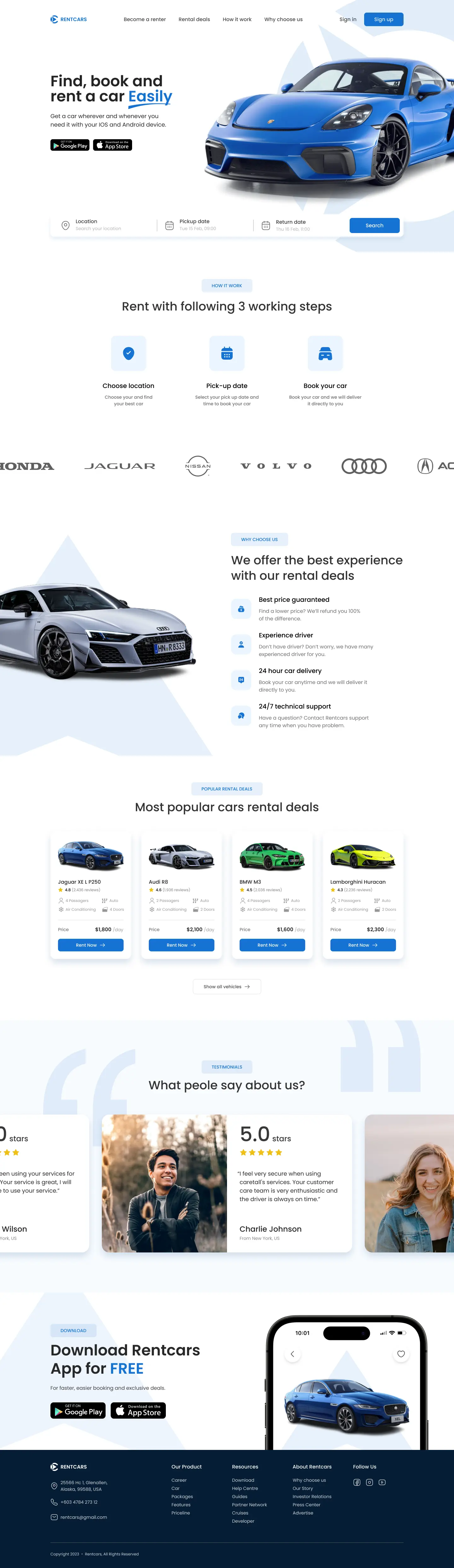 Website Rental Mobil RENTCARS - 1