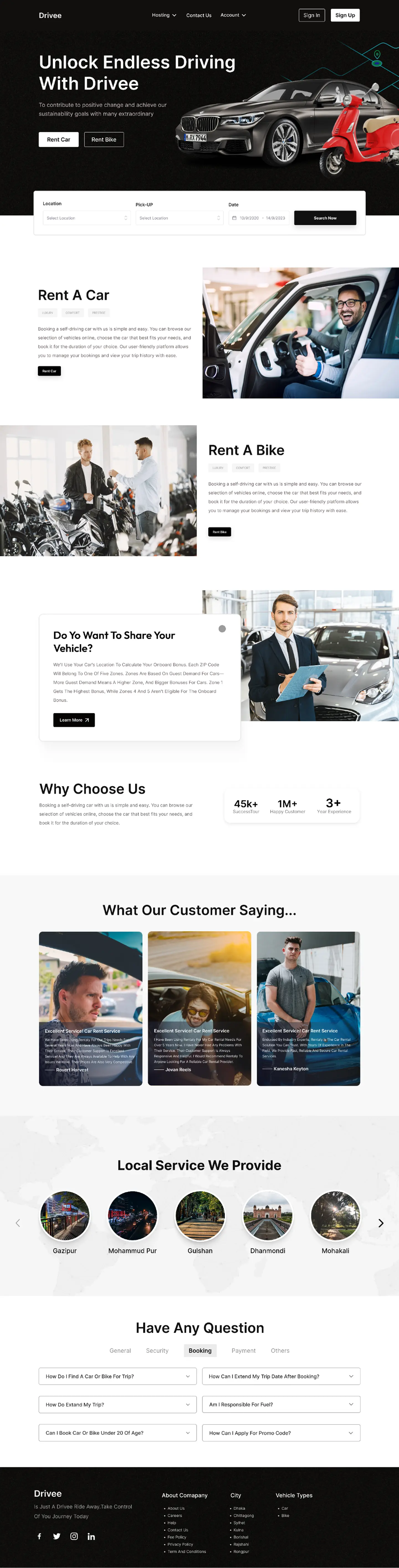 Website Rental Drivee (Okfiq UI Kit) - 1