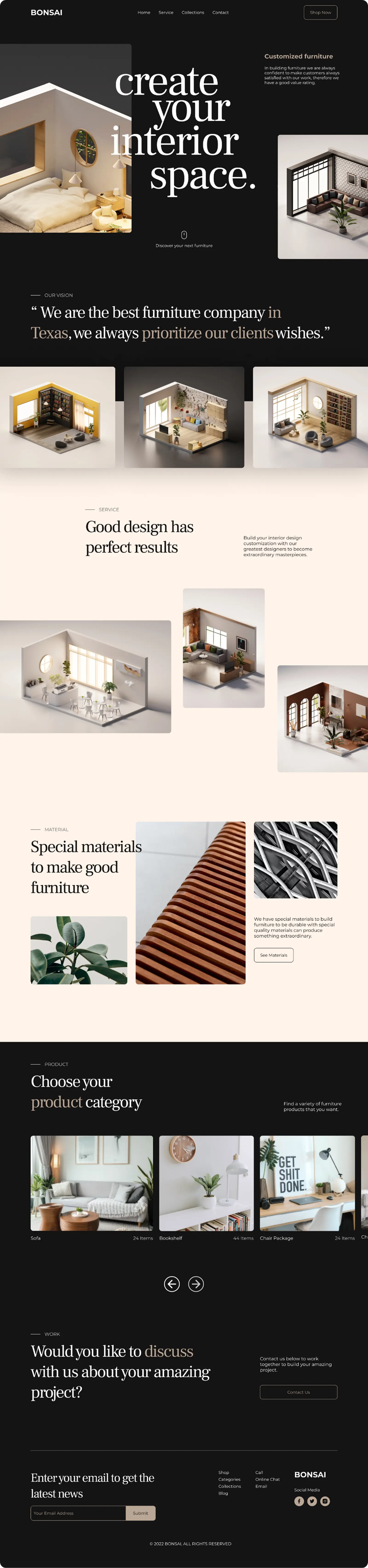 Website Furniture & Interior BONSAI - 1