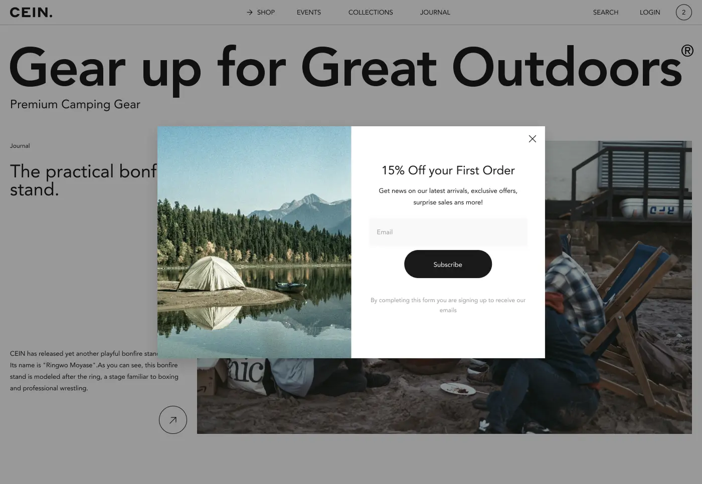 Website E-commerce CEIN Outdoor Gear