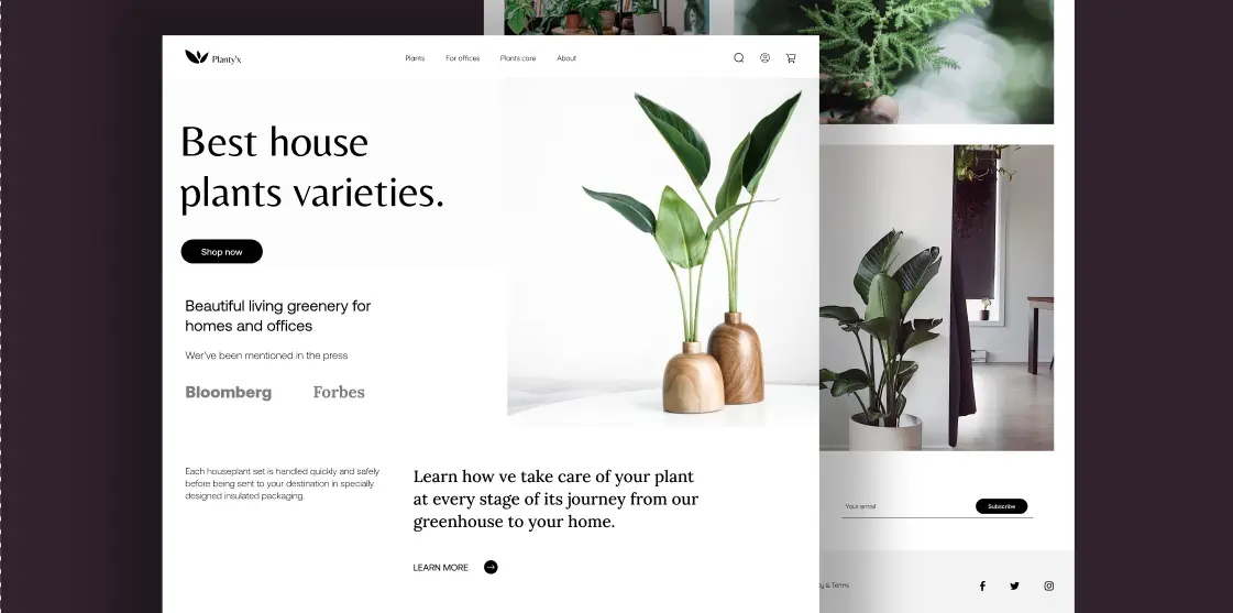 Website E-commerce Planty's
