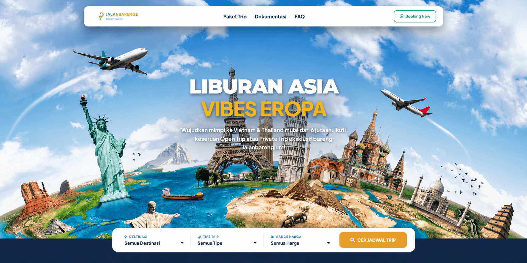 Landing Page — Website Travel