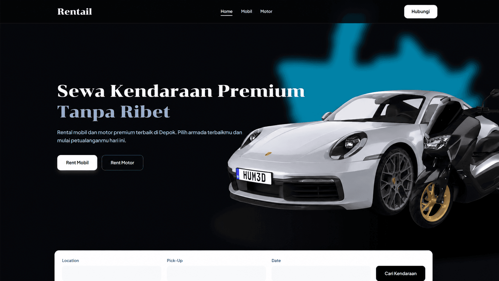 Landing Page — Rental Mobil