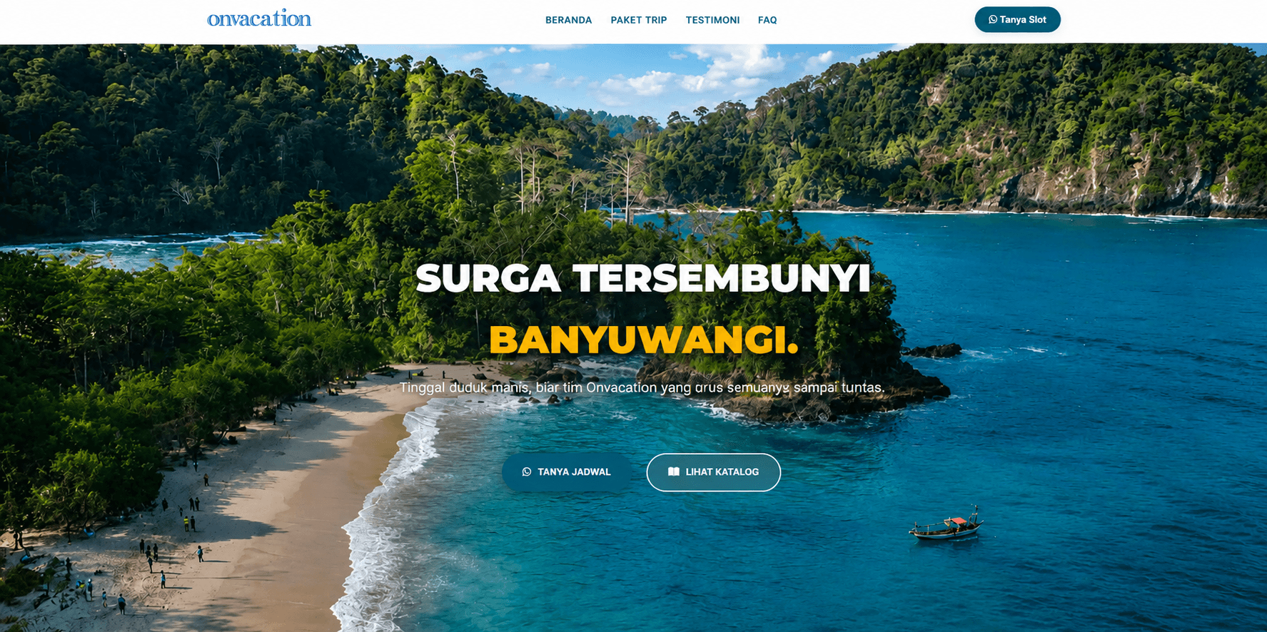 Landing Page — Website Travel